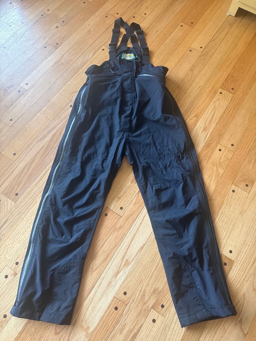 Cabela’s Guidewear Gore-Tex Men’s L Regular Full Side Zip Rain Pants Black